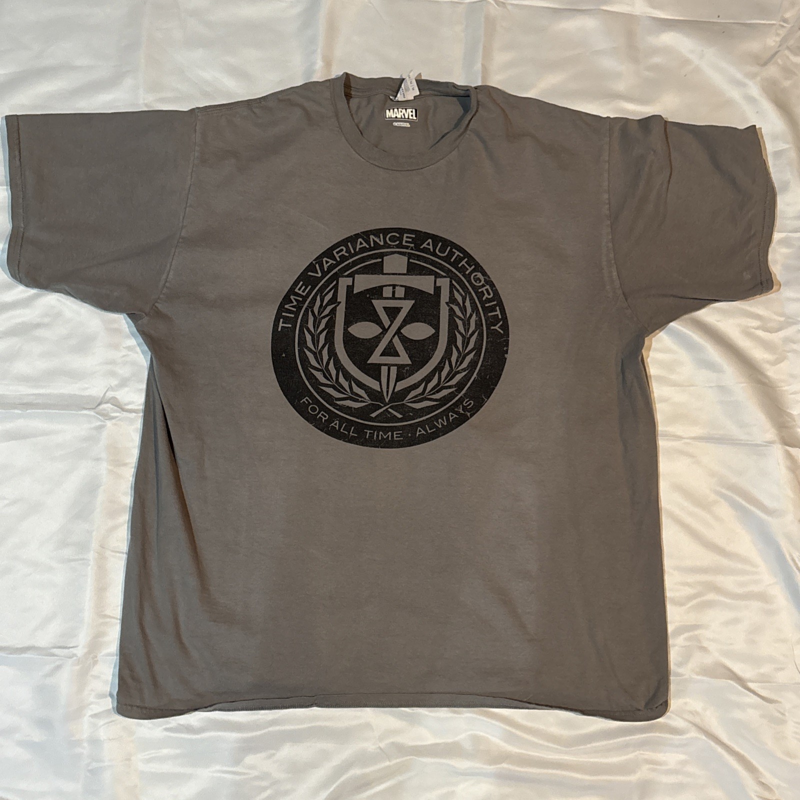 Marvel Loki Time Variance Authority Logo T Shirt XL Pre Owned Excellent Gray