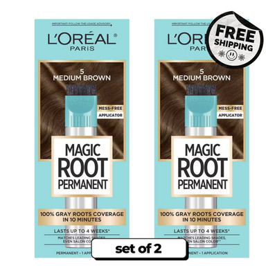 (2) L'Oreal Paris Root Rescue Permanent Hair Color - Medium Brown 5