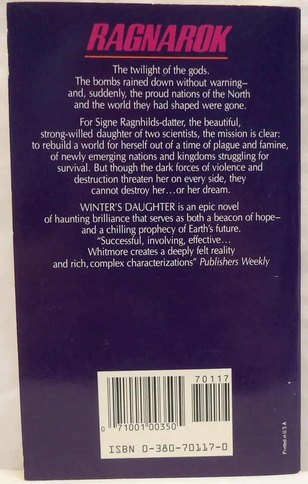 Winter's Daughter by Charles Whitmore Avon Paperback 1986 First Printing - Image 2 of 4