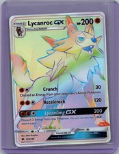 Lycanroc GX (Secret) Holo Rainbow Rare SM - Burning Shadows 155/147 LP on eBay