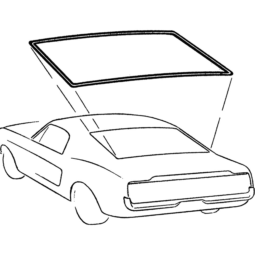 1967-68 Mercury Cougar; Rear Window Weatherstrip