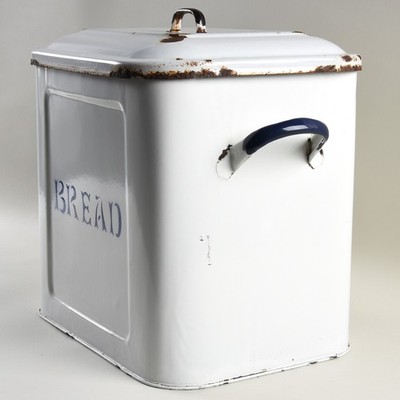 English Enamel Bread Bin Vintage Farmhouse | eBay