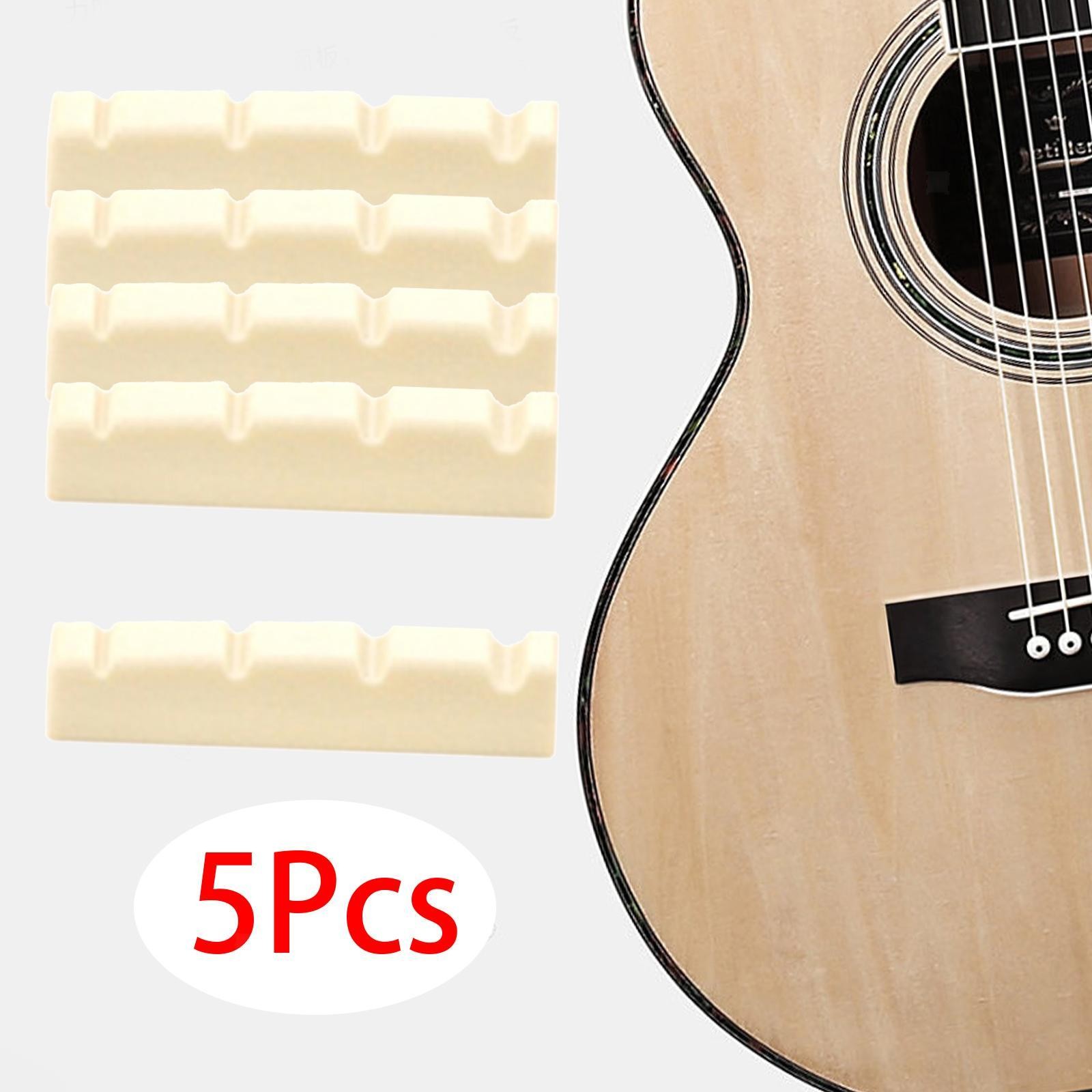 5x écrou de guitare basse pré-fendu écrou pièces de rechange pour guitare