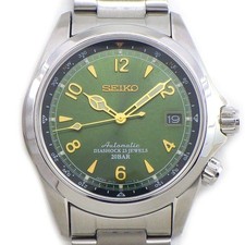 SEIKO Wristwatch Mechanical Alpinist SARB017/6R15 00E0 Green Dial Date Luminous