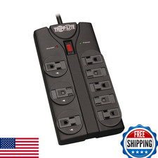 Eaton Tripp Lite TLP808B Surge Protector Power Strip, 8 Outlets, 1440J, Black, U