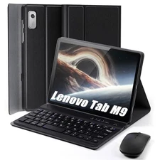 Case for Lenovo Tab M9 2023 9.0" Tablet - Detachable Keyboard & Auto Sleep/Wake