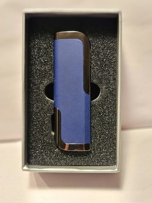 NIB With Manual Firebird by Colibri Butane Torch Lighter - Blue 