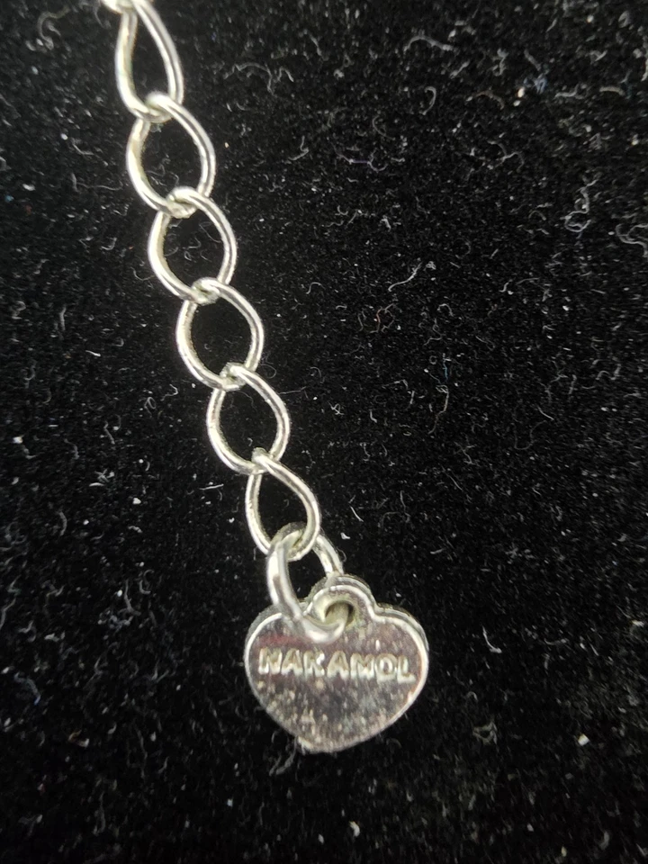 Nakamol дизайн воротник ожерелье нагрудник богемный голубовато-серый с золотистыми акцентами - Изображение 4 из 4