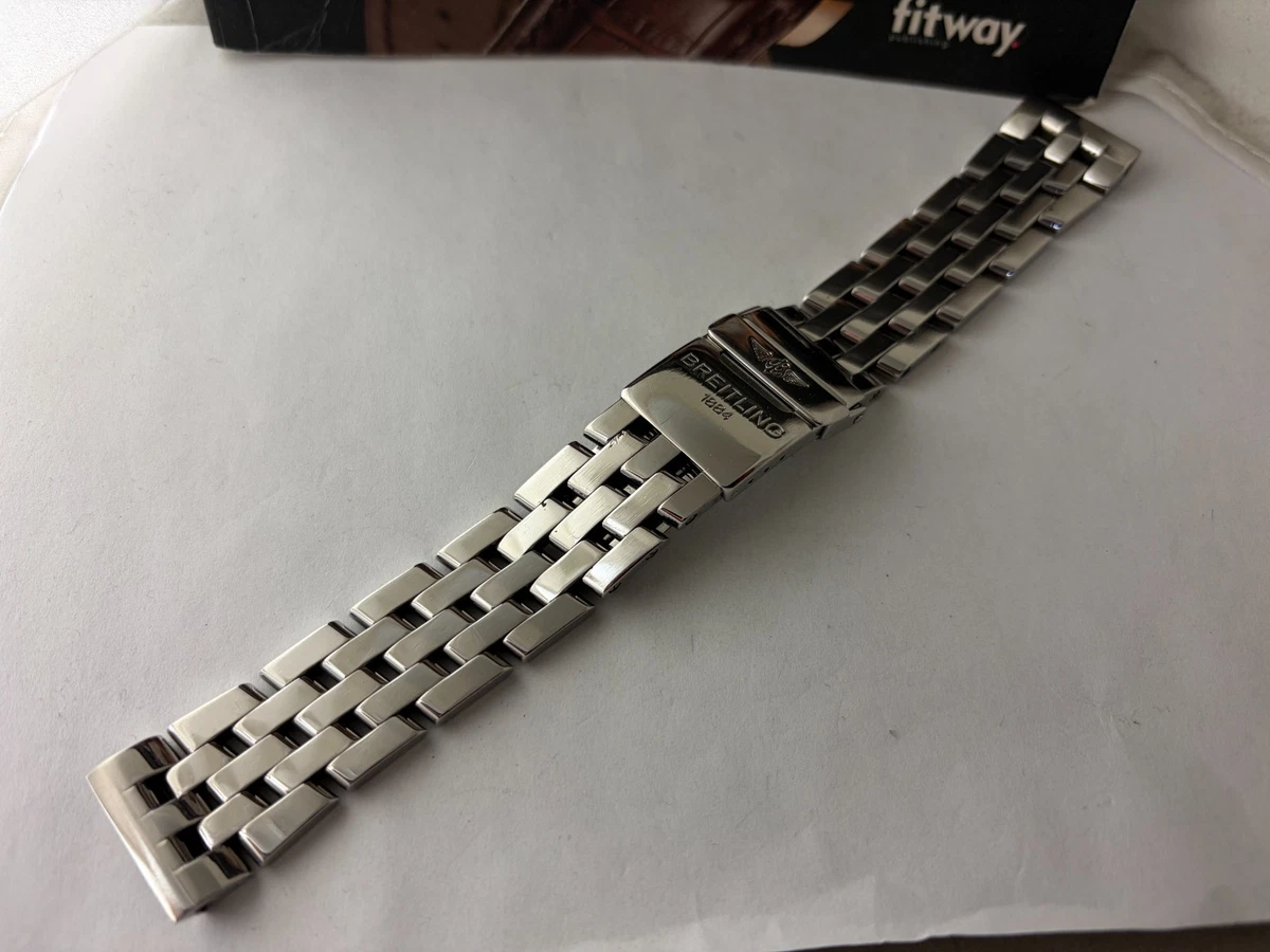 Bracelet Acier Breitling Pilot Windrider Blackbird, 22 Mm, Brossé, Origine Suisse, Occasion