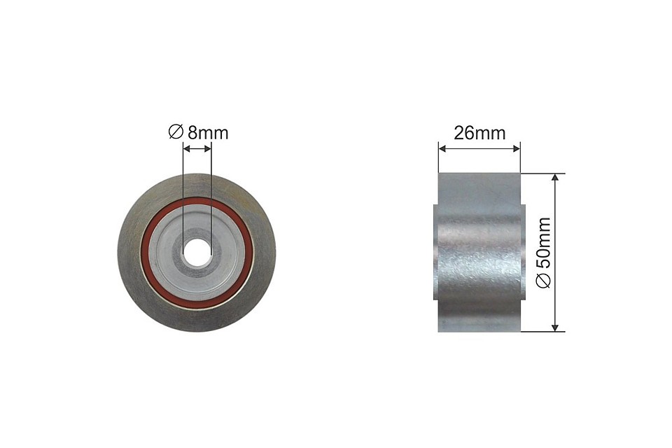 DEFLECTIONGUIDE PULLEY VRIBBED BELT RNK-FT-011 FOR PEUGEOT BOXER/Van/Bus FIAT - Image 9