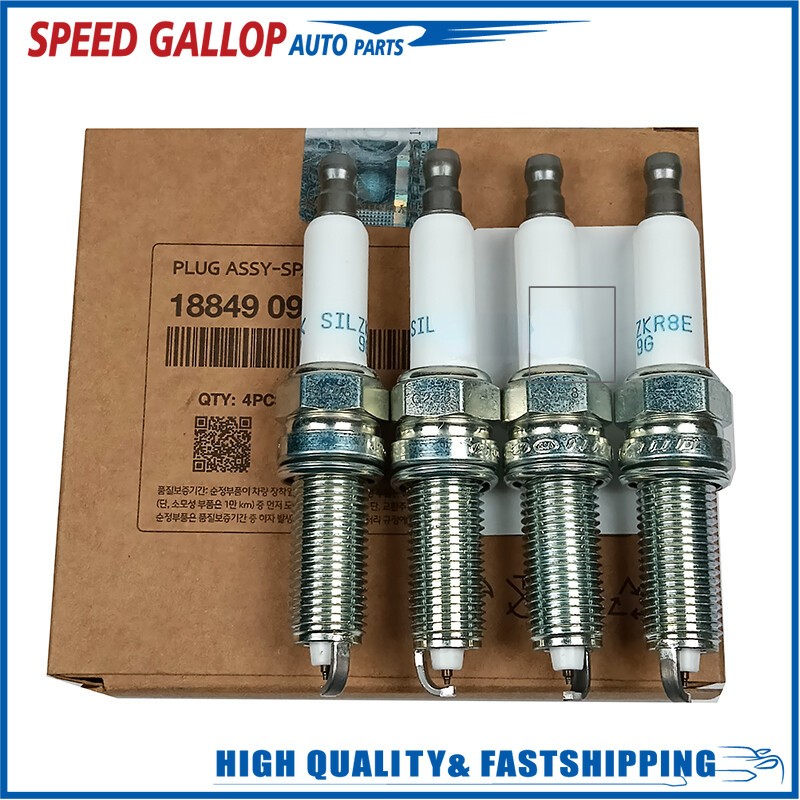 4X 18849-09085 Spark Plugs For Santa Fe Sport Sonata 2.0L Turbo / 2.4L Hybrid