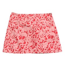 Lilly Pulitzer Vintage Reversible Wrap Skirt Pink Green Animal Novelty 4 L