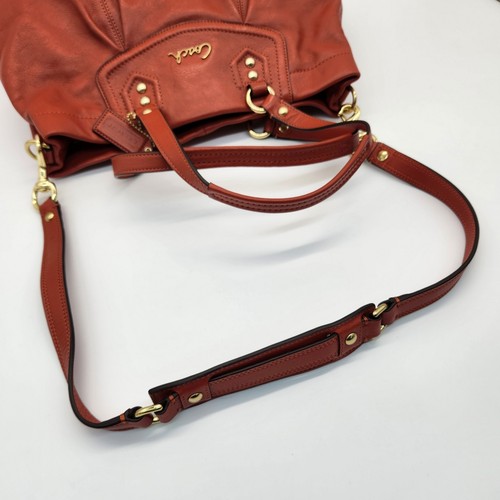 Bolso de hombro COACH 2 vías naranja todo cuero 19243 - Imagen 5 de 18