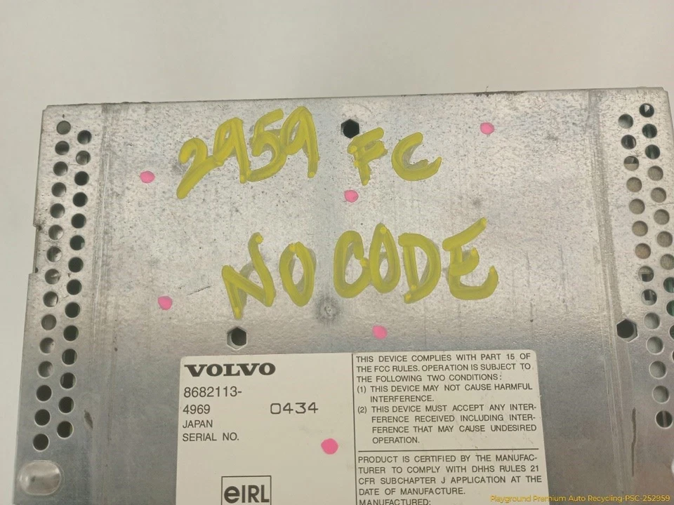 沃尔沃 C70 可转换音频设备 收音机 立体声 调幅调频 磁带播放器 98-04 — 第 3/4 张图片