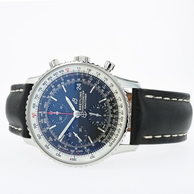 Breitling Navitimer Heritage Chronograph Black Dial Stainless Steel A13324