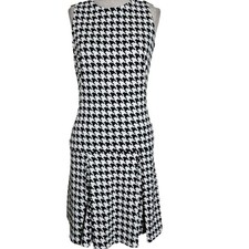 Michael Kors Houndstooth Drop Waist Dress Size 0