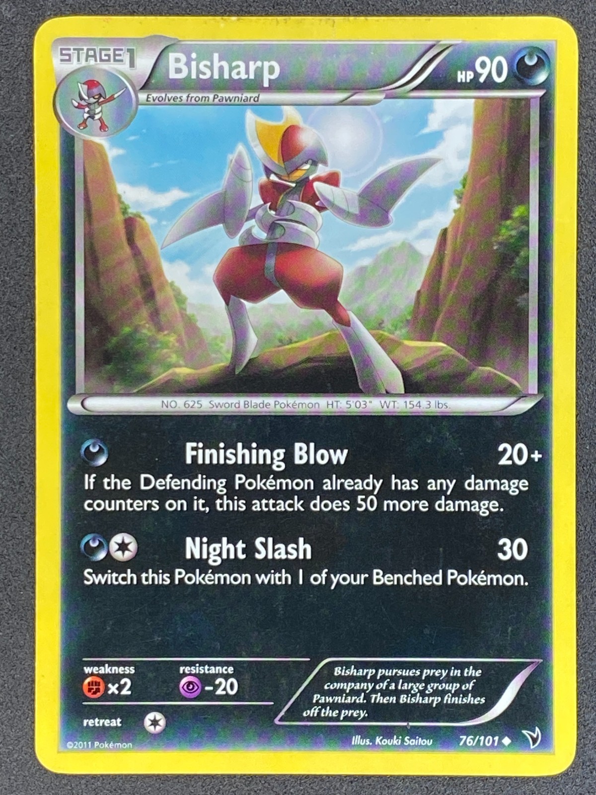 Pokémon Bisharp 76/101 NVI Noble Victories LP