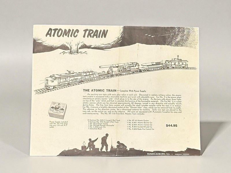 Kusan Auburn Atomic Train Promo Flyer Very Rare