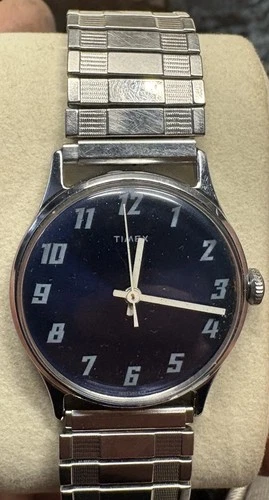Vintage Timex Mercury Manuel Wind Blue Dial