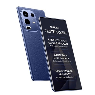Infinix Note 50s 5G+ Marine Drift Blue 128GB 6GB RAM Unlocked Global Smartphone