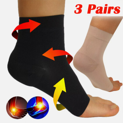 Calcetines de compresión para tobillos 3Pair Premium para neuropatía Unisex USA