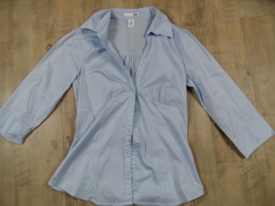 H&M beautiful blouse with 3/4 sleeves light blue size 36 top RJ917