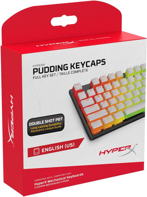 HyperX Pudding Keycaps â   Full Key Set â   PBT Â   {Weiß} â   Englisch US â  