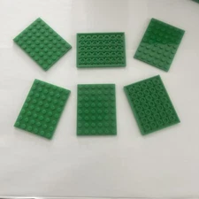 6 Pieces New Green Base Plate Baseplate 6 x 8 House Home City