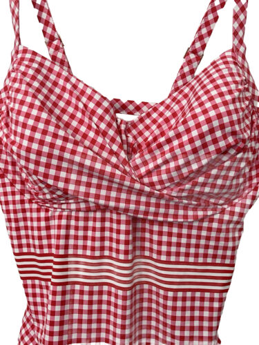 NWT Draper James Lands End Swimsuit 20W Gingham Tank Maillot One-Piece