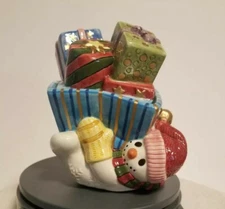 Fitz and Floyd Frosty Folks Candy Box 1999 With Box