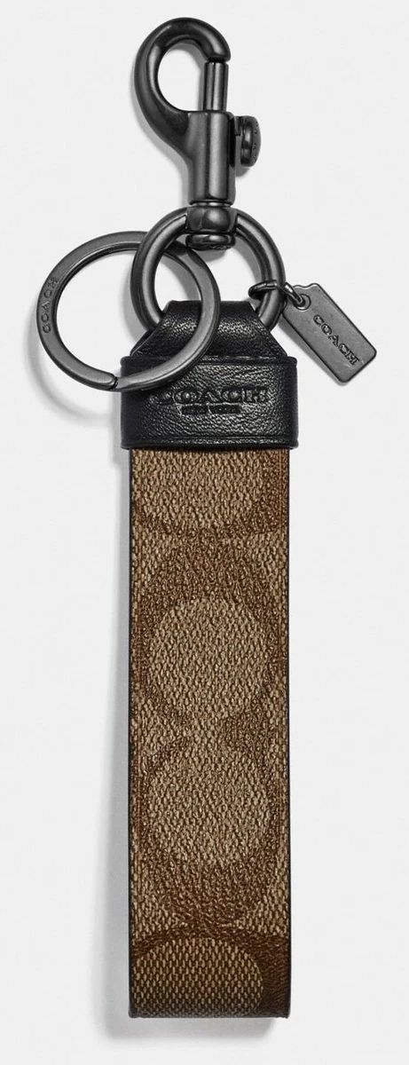 COACH LARGE LOOP KEY FOB IN SIGNATURE CANVAS 