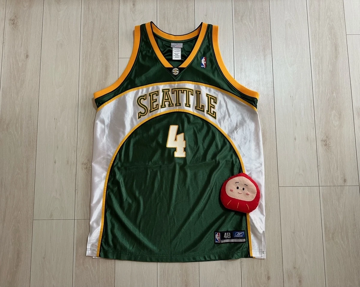 Vintage Seattle Sonics Ray Allen Basketball Jersey Authentic Sewn Supersonics