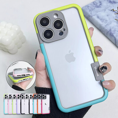 For iPhone 15 16 Pro Max Heat Dissipation TPU+PC Shock Absorbent Edge Frame Case