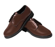 Mens Brown Uniform Oxfords - Matches Army Green Service Uniform AGSU Dress Shoe