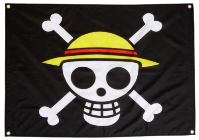 GE Animation One Piece Luffy's Straw Hat Pirate Flag 31.5'' x 43'' - *AUTHENTIC*