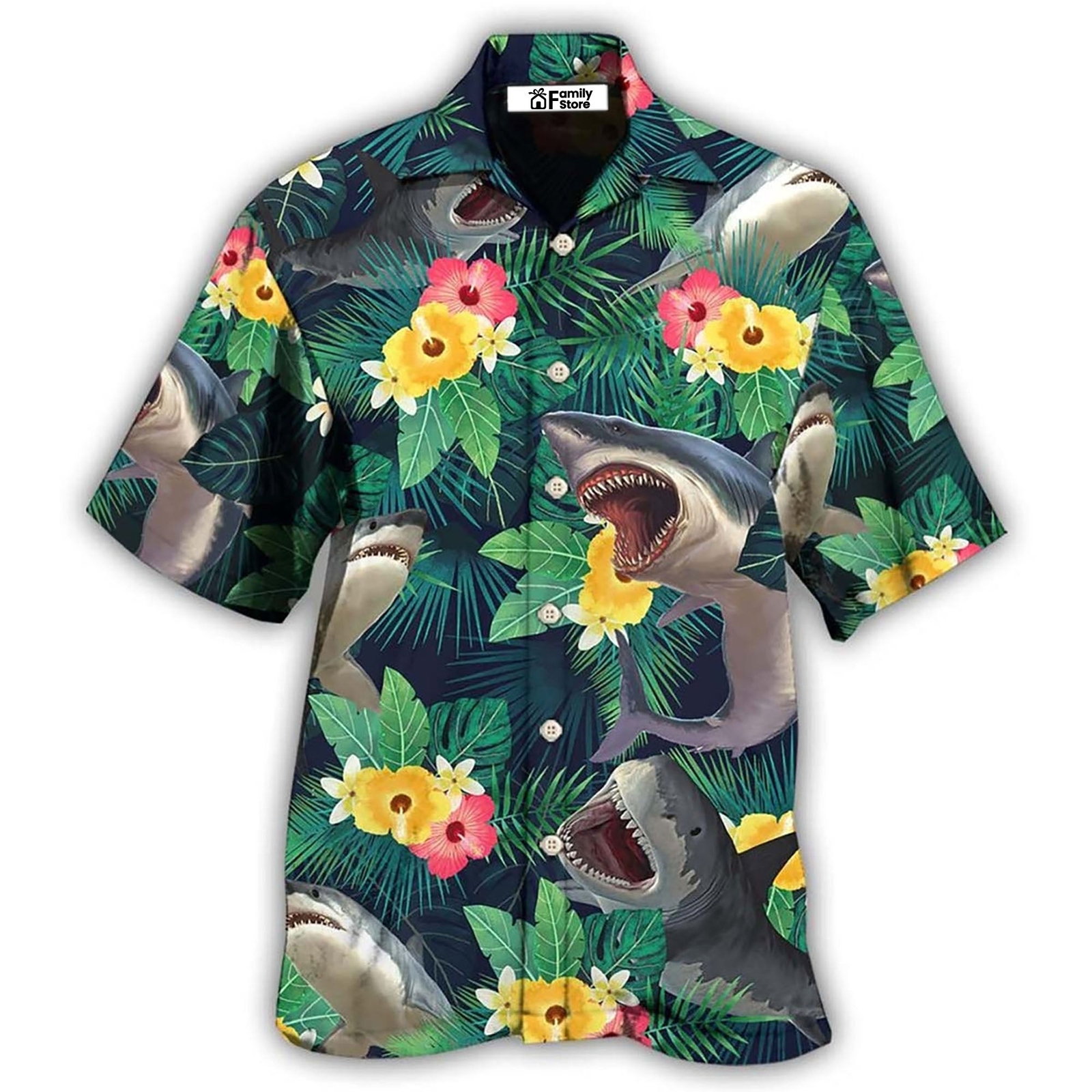 Shark Tropical Hawaiian Shirt for Perfect Summer Vibes