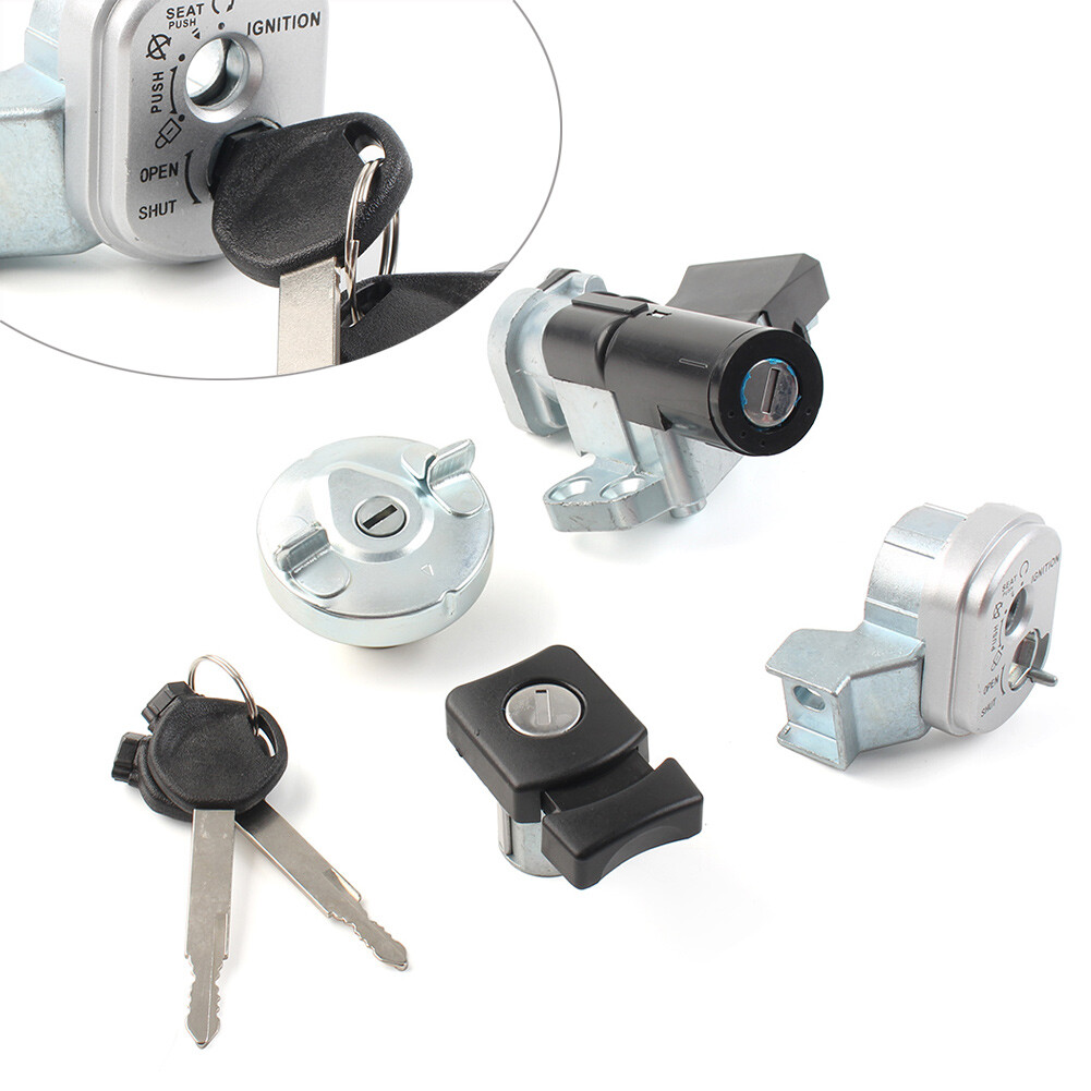 Ignition Key Barrel Switch With Seat Lock Set For Honda Lead NHX