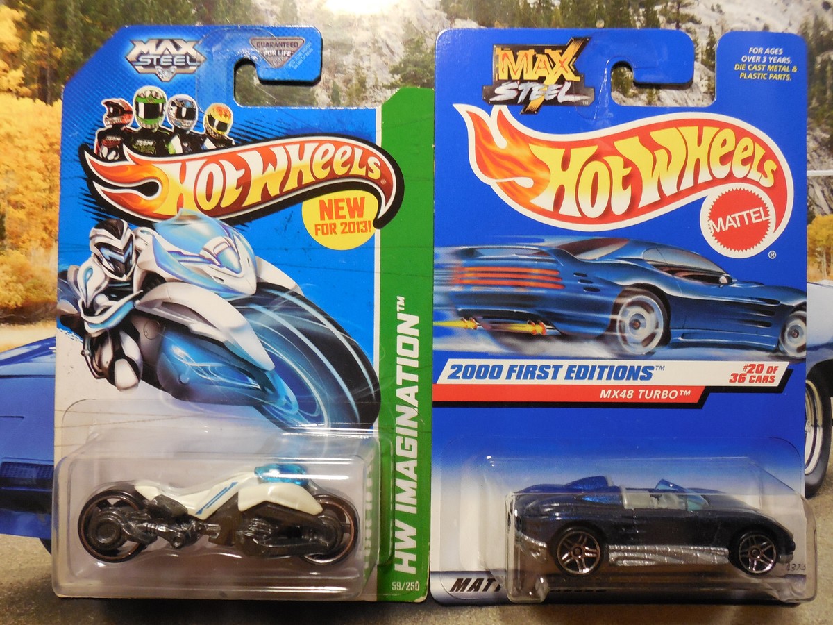 HOT WHEELS Max Steel LOT 4 MOTORCYCLE IMAGINATION Turbo Racer City