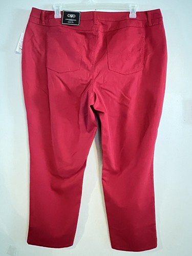 Cato Woman Red Contemporary Lower Rise Skinny Leg 5-Pockets Jeans Plus SIZE 22W - Picture 3 of 6