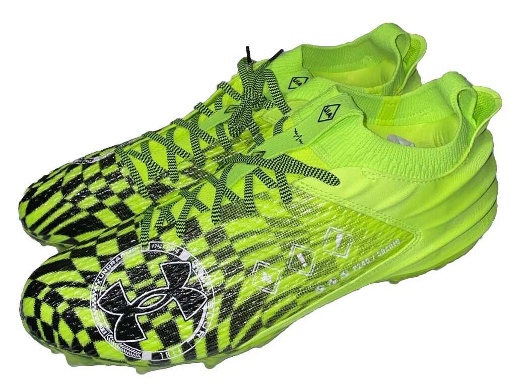 Under Armour Blur Smoke MC LE AA Cleats Lime Surge 3026333-300