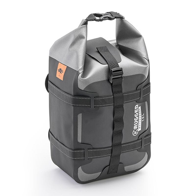 Sac de selle moto 10L étanche noir argent sacoche tronc K' Rugged