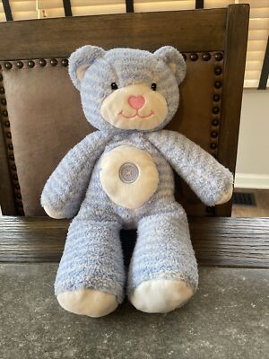 2006 Princess Soft Toys Blue Plush Bear Button Heart Nose 13 