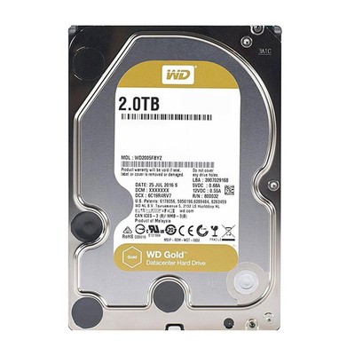 WD GOLD 2TB 7200 U/min 128MB HDD Interne Festplatte SATA III 3,5'' Harddisk 25 dB