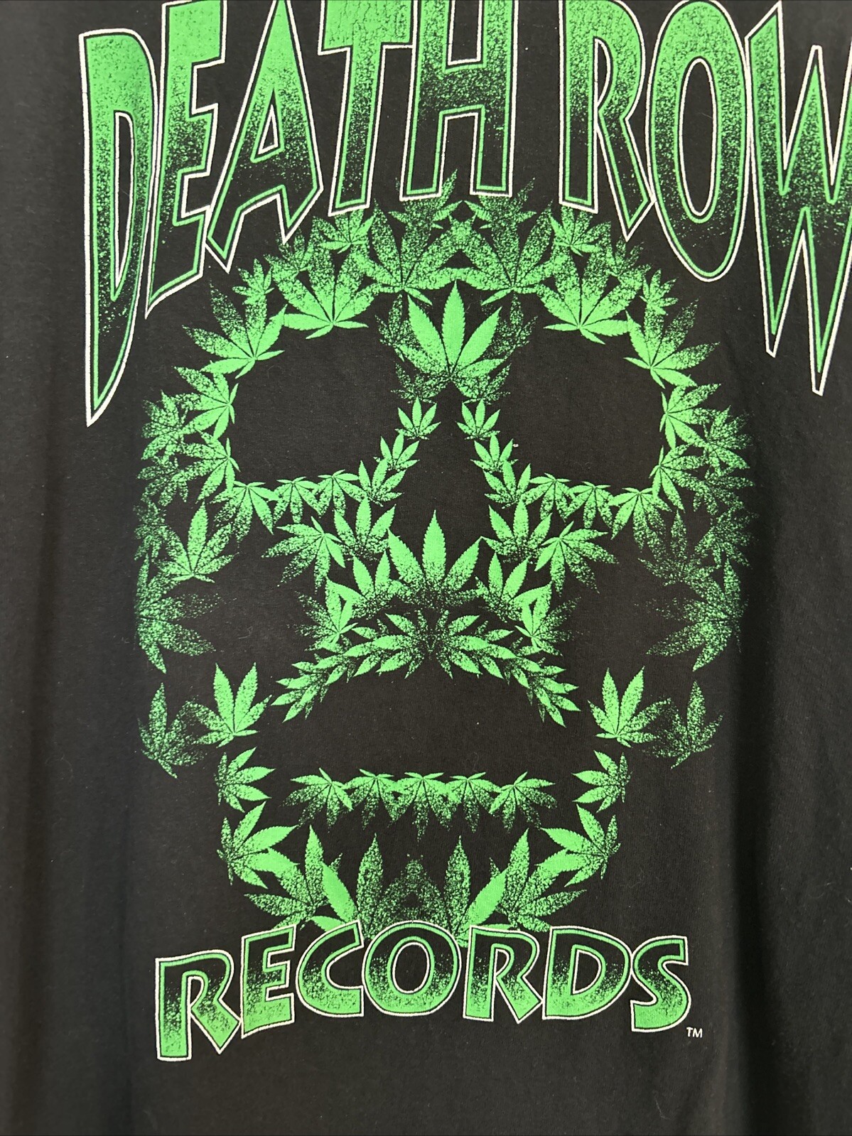 FILA T shirt maglietta Medium Death Row Records teschio erba ~ grande