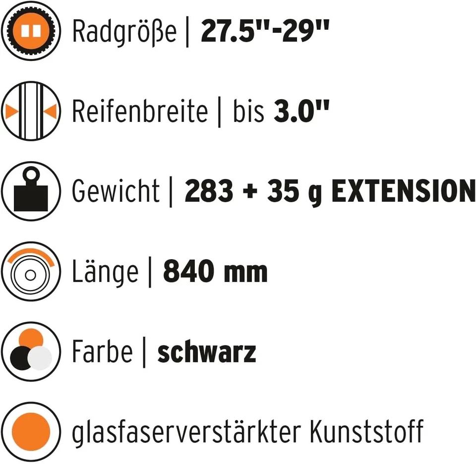 SKS MUDROCKER REAR Hinterrad Schutzblech für Mountainbikes - Schwarz (11670) - Bild 2 von 4