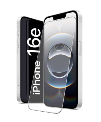 Für iPhone 16e  (6.1'') - 9H Panzerfolie Echt Glas HD Display Schutzglas