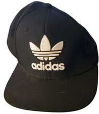 Adidas Hat Trefoil Logo Cap Adjustable Snap Back Black Green Bill
