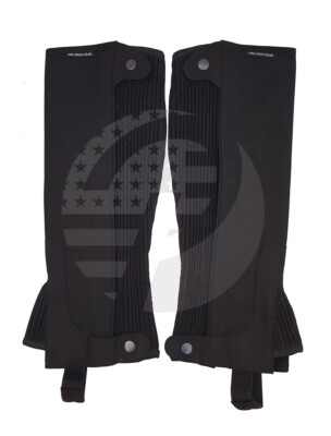 Half Chaps Horse Riding Adult  Equestrian Washable Chaps Black Amara 