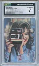 2019 Topps Stranger Thins 2 Karen Wheeler Sketch By Carlos Cabaleiro 1/1 CGC 7