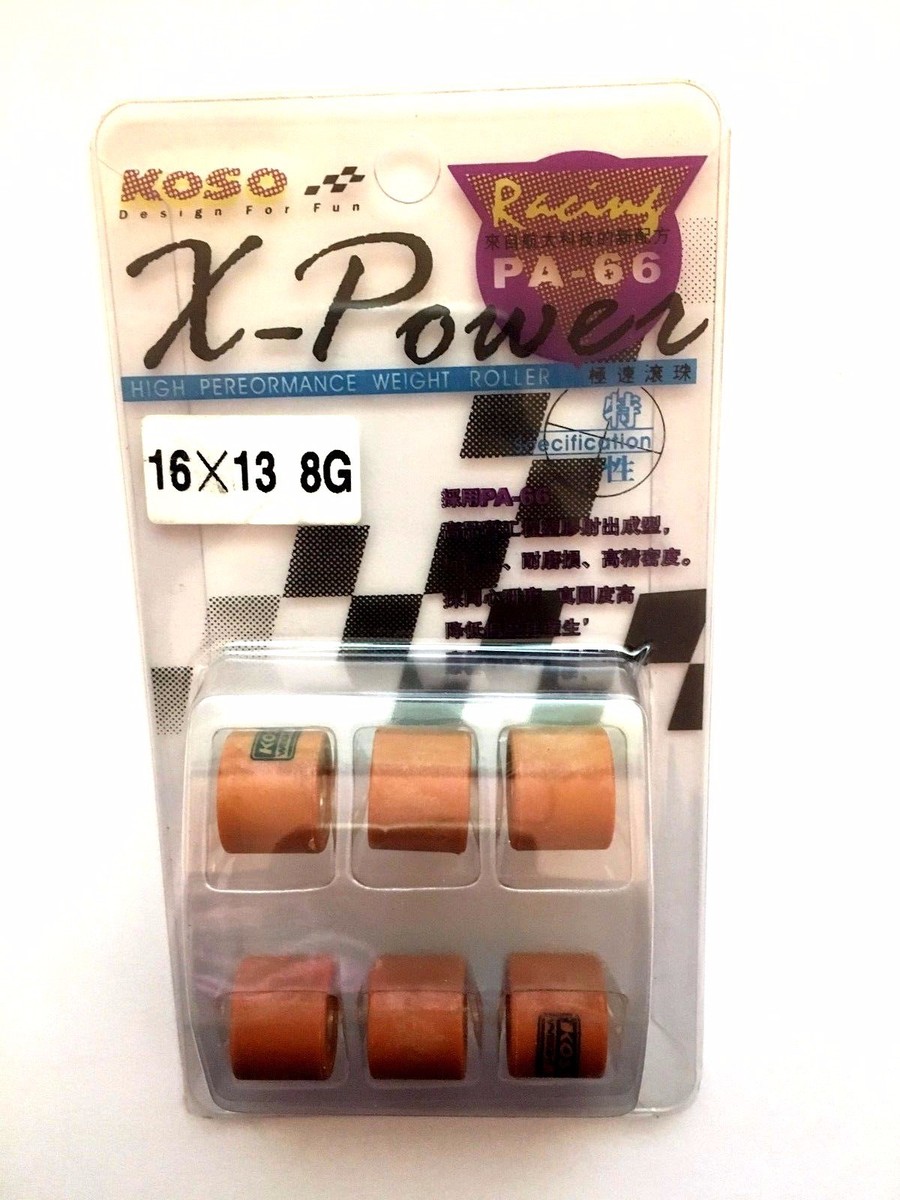 Pesi a rulli per variatore ad alte prestazioni per moto 16x13 mm 3/45/6